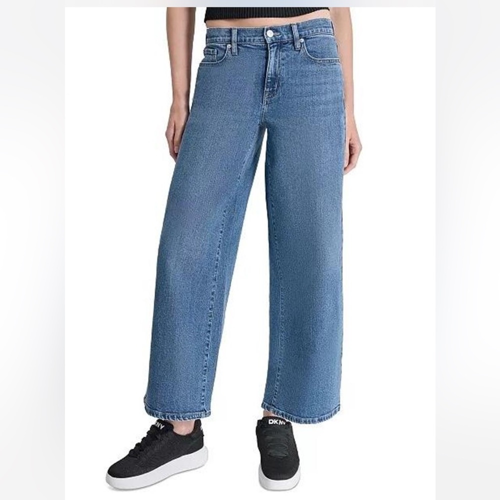 DKNY Jeans Houston High-Rise Wide-Leg Jeans
Size 10